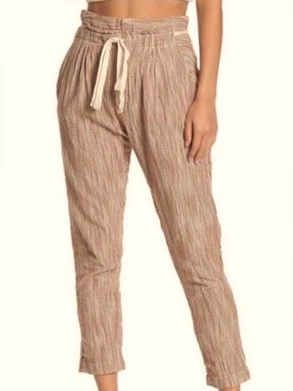 Free People Caraway Light At Sunrise High Rise Cropped Pants Size 6